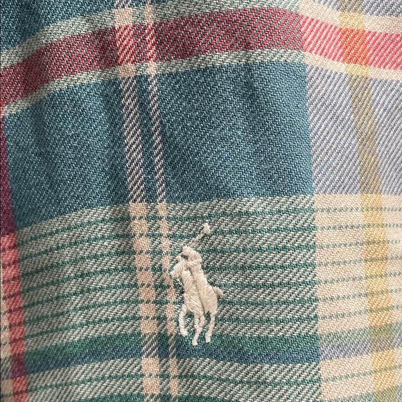 Polo by Ralph Lauren Plaid Shirt Dress - Green and Pink - Picture 11 of 13